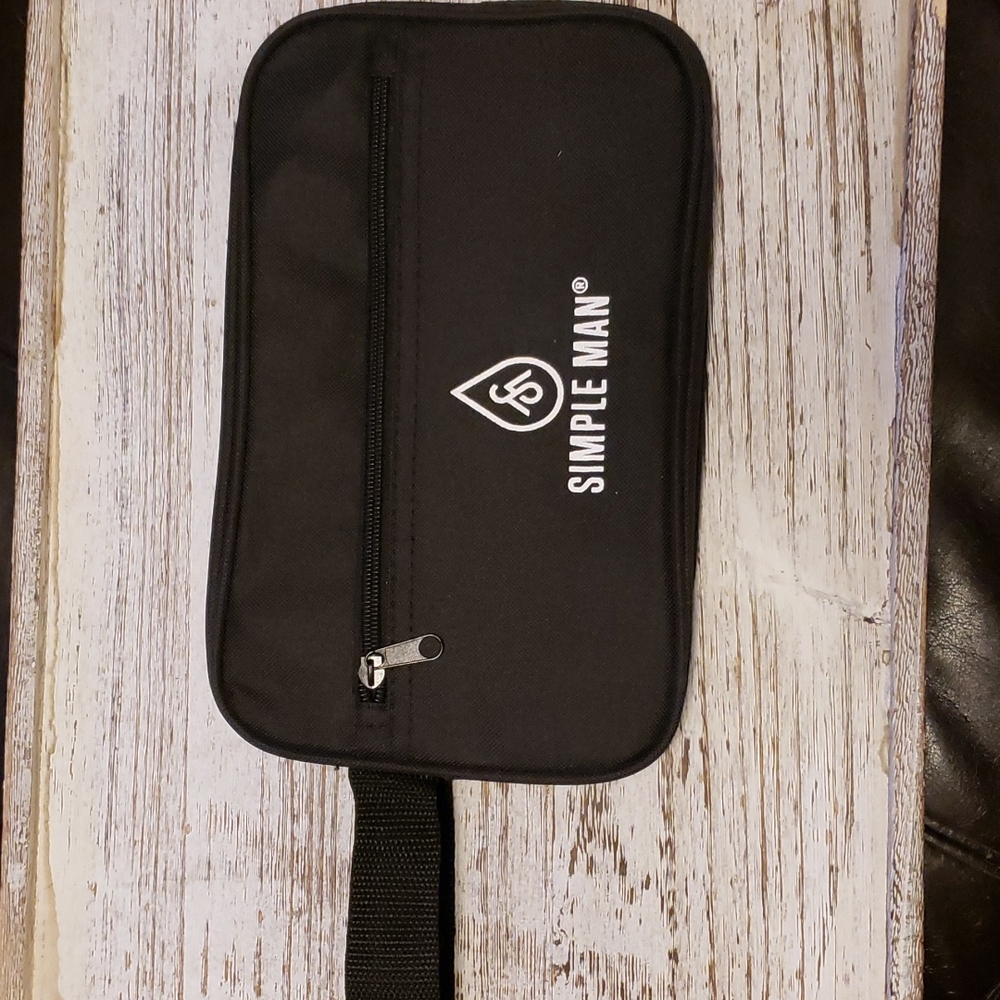 New never used black canvas travel bag